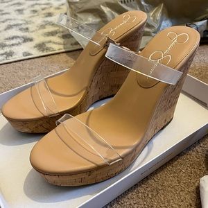 Jessica Simpson platform wedges.